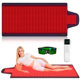 Vortro - 1370 LEDs Red Light Therapy Blanket 72.8×33 Inch 660nm 850nm Infrared Mat Timer Pulse Mode Full Body Pain Relief Care