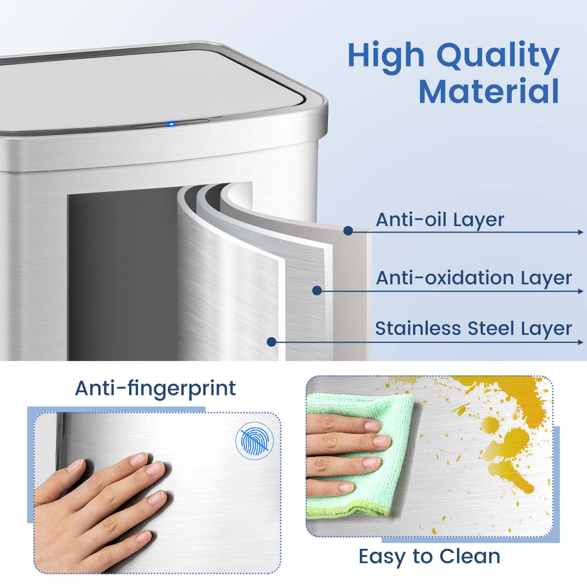 High Quality Material  
Anti-oil Layer  
Anti-oxidation Layer  
Stainless Steel Layer  
Anti-fingerprint  
Easy to Clean