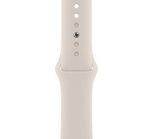 Alt View 1. Apple - Apple Watch Band - Sport Band (45mm) - Starlight - Regular - Off-White.