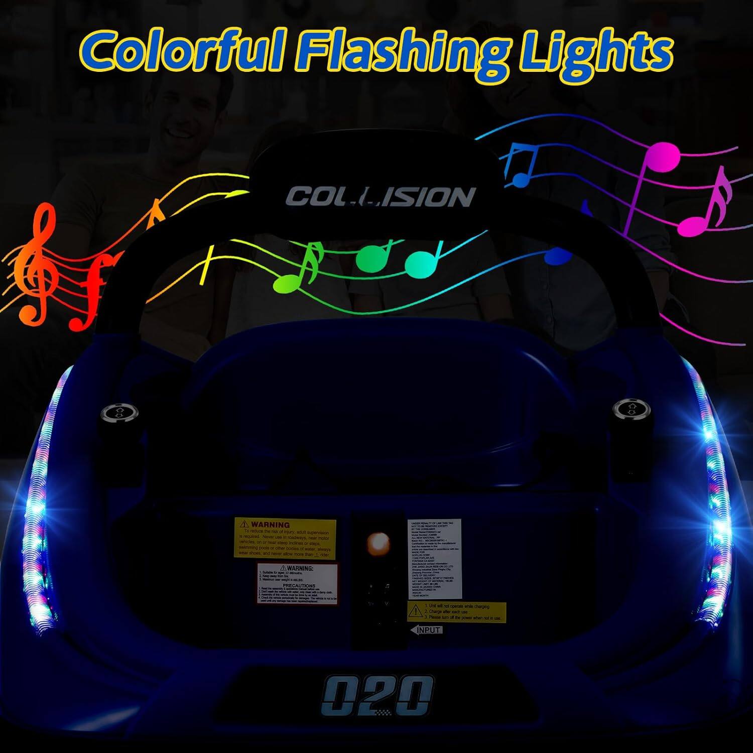 Colorful Flashing Lights

COLLISION

WARNING

INPUT 020