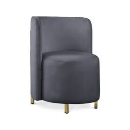 Meridian Furniture - Rotunda Grey Velvet Accent Chair - Gray