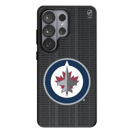 Keyscaper - NHL - Winnipeg Jets Text Backdrop Galaxy Magnetic Bump Case - S25 Ultra - Black