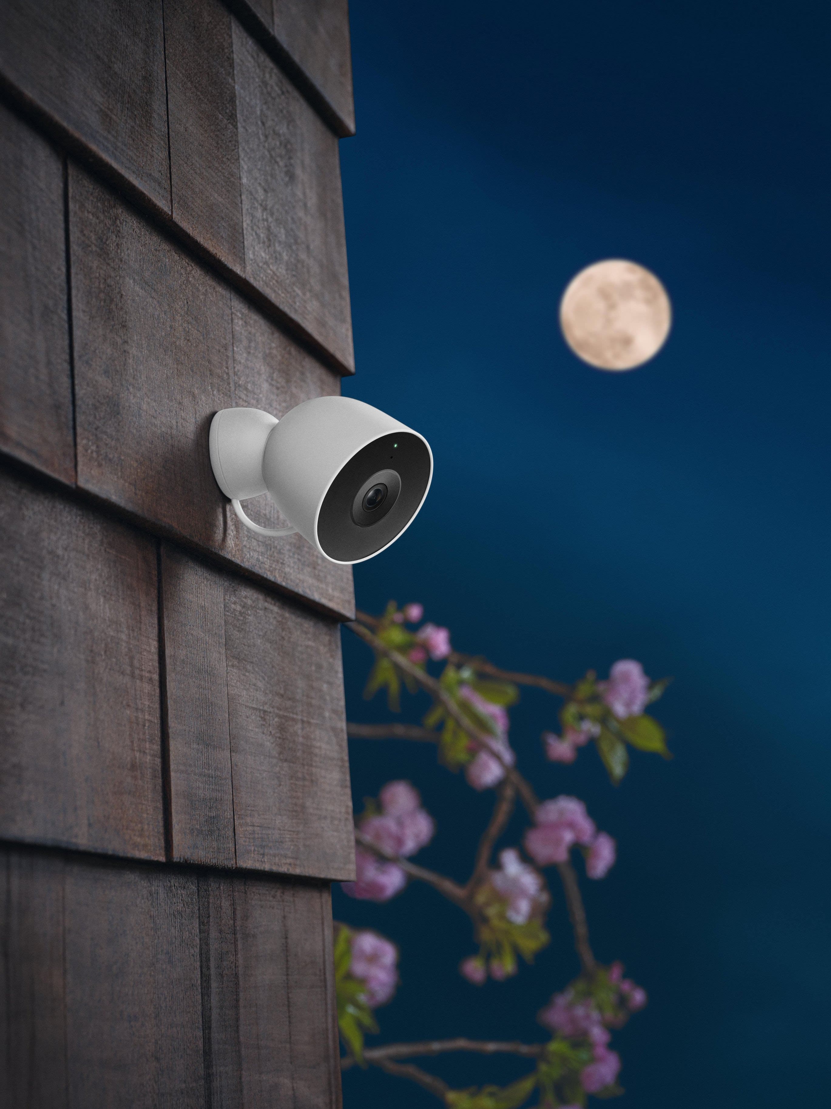 Alt View 19. Google - Nest Cam Outdoor (wired, 2nd gen) - 2K Video and Gemini - 2-Pack - Snow.