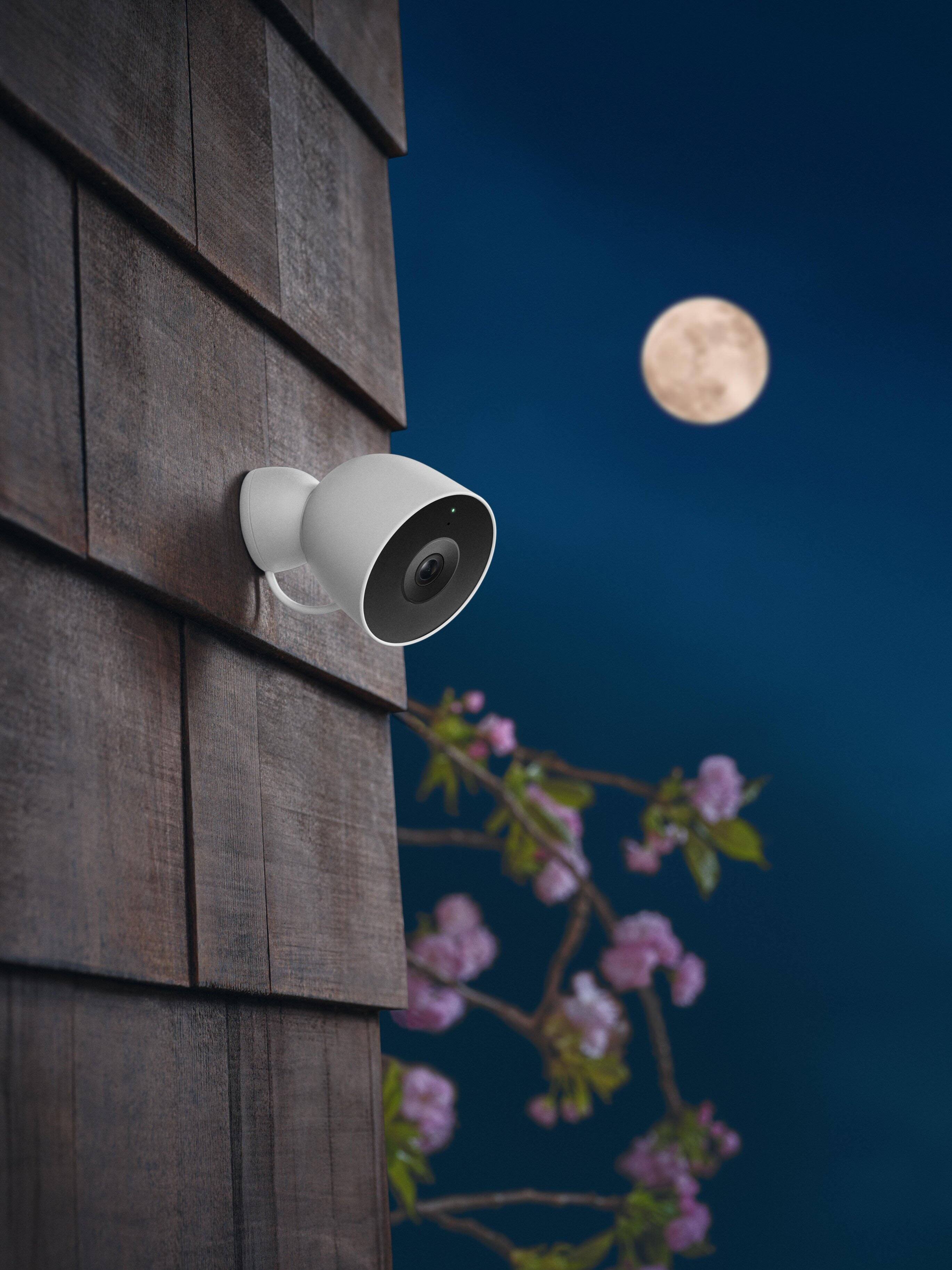 Alt View 19. Google - Nest Cam Outdoor (wired, 2nd gen) - 2K Video and Gemini - 2-Pack - Snow.
