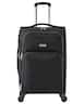 VEVOR - Softside Expandable Luggage with Spinner Wheels, 24-Inch Softside Checked Medium Luggage - Black
