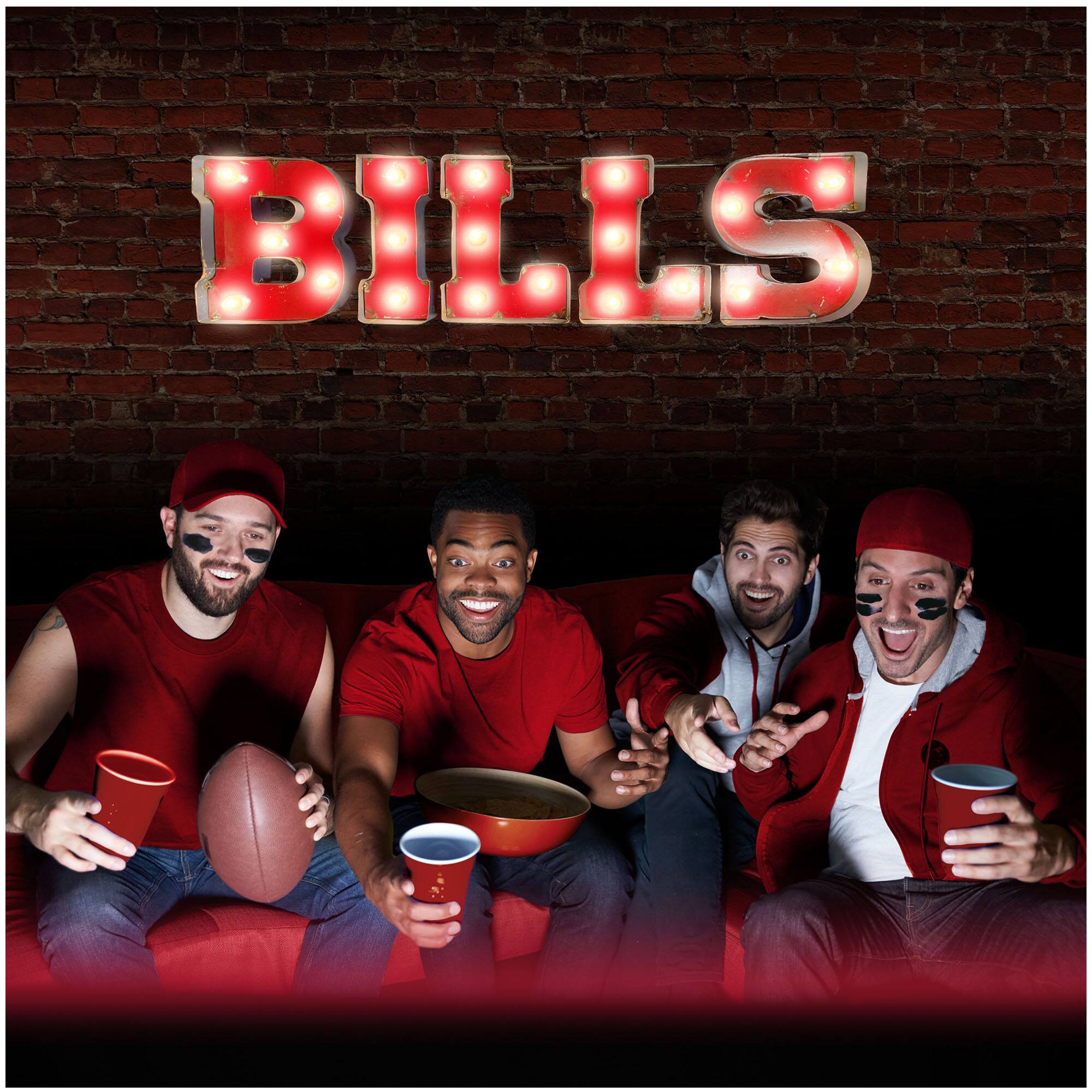 Alt View 2. Imperial - Buffalo Bills 9.2'' x 37.5'' Lighted Recycled Metal Sign - Multicolor.
