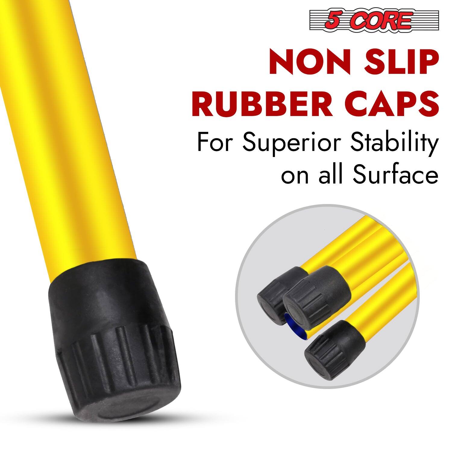 5 CORE NON SLIP RUBBER CAPS for Superior Stability on all Surfaces