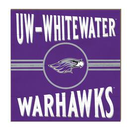 Jardine - Wisconsin-Whitewater Warhawks 10'' x 10'' Retro Team Sign - Purple