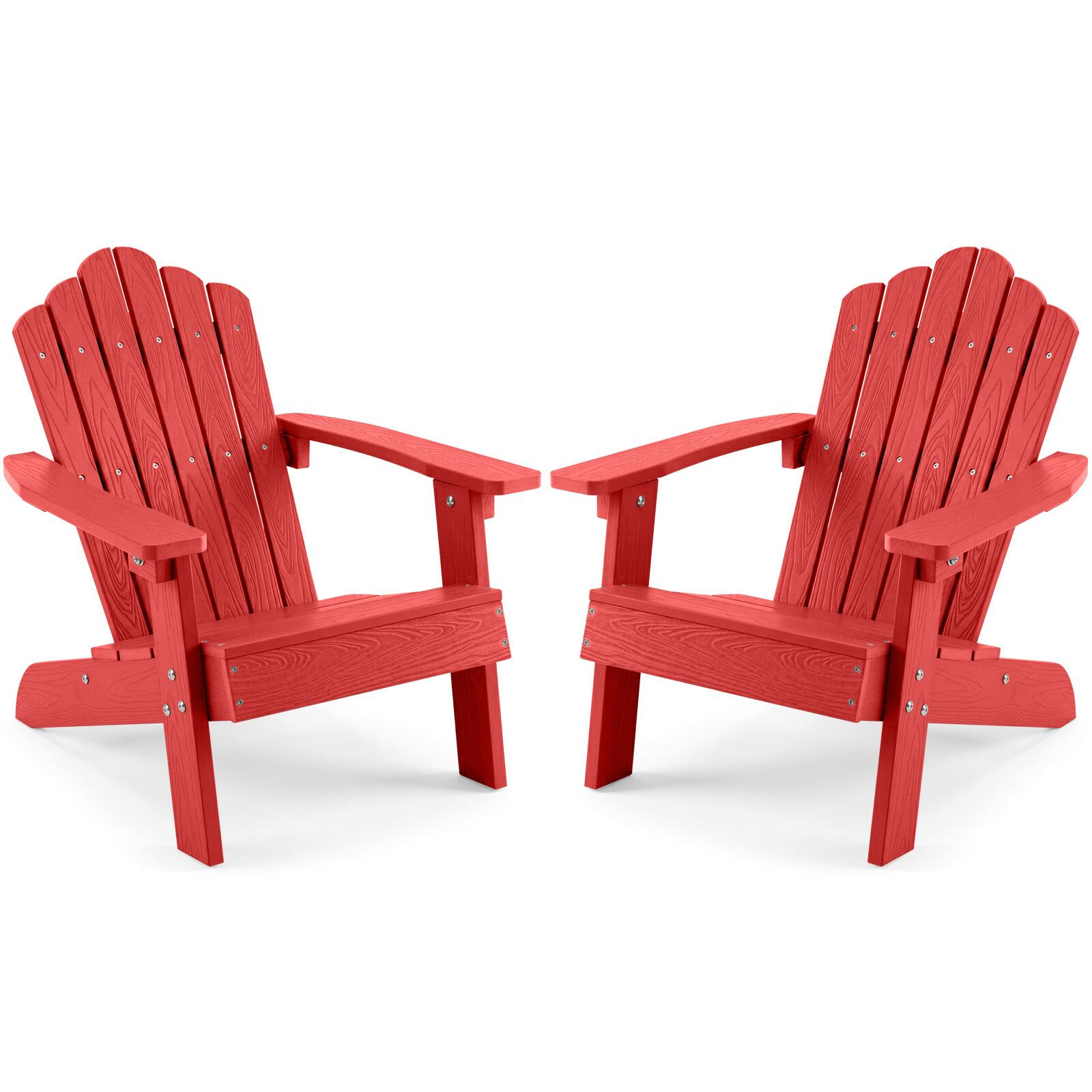 Gymax - Kids Adirondack Chair(s) Outdoor Chair(s) for Kids w/ Tilted High Backrest - Red price history on PriceWatchPro