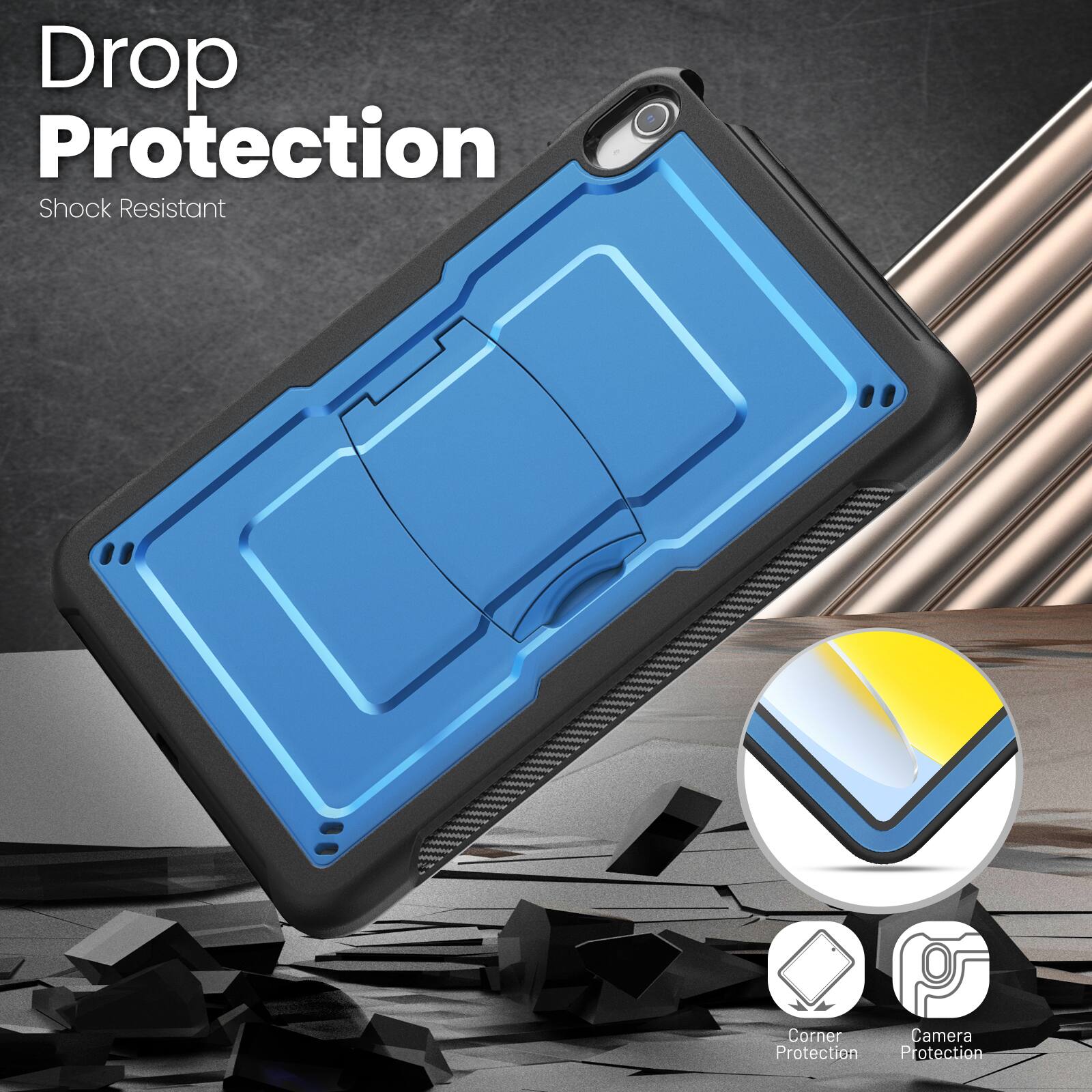 Drop Protection  
Shock Resistant  
Corner Protection  
Camera Protection