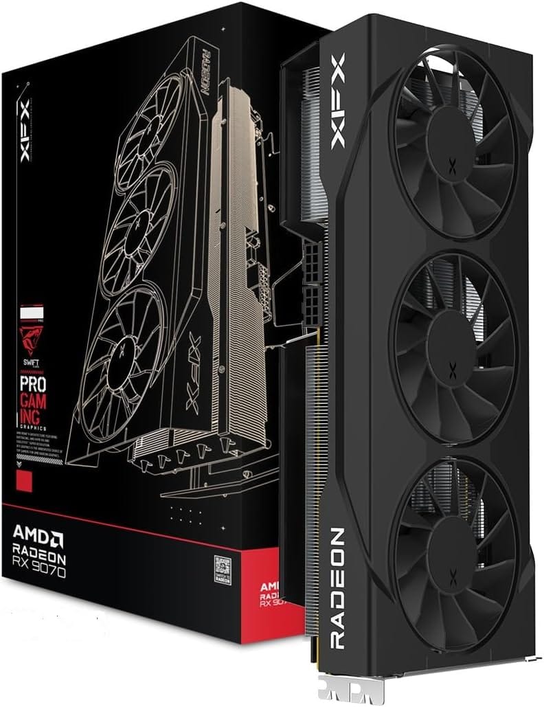 XFX - SWIFT AMD RADEON RX 9070 GRE Gaming Graphics Card 12GB GDDR6 - Black