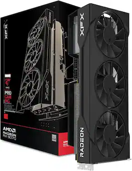 XFX - SWIFT AMD RADEON RX 9070 GRE Gaming Graphics Card 12GB GDDR6 - Black