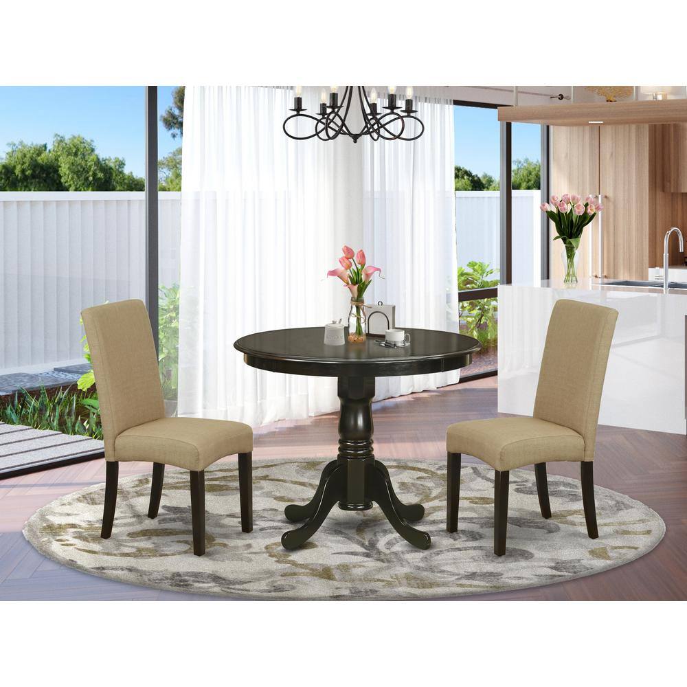 Left. East West Furniture - Dining Room Set Cappuccino - Brown.