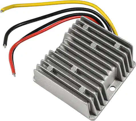 Front. HQRP - HQRP 24V to 12V Step Down Converter 20A 240W Waterproof for Vehicle, LED, Motor - Silver.