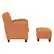 Left. OSP Home Furnishings - Aiden Chair & Ottoman Herringbone - Orange.