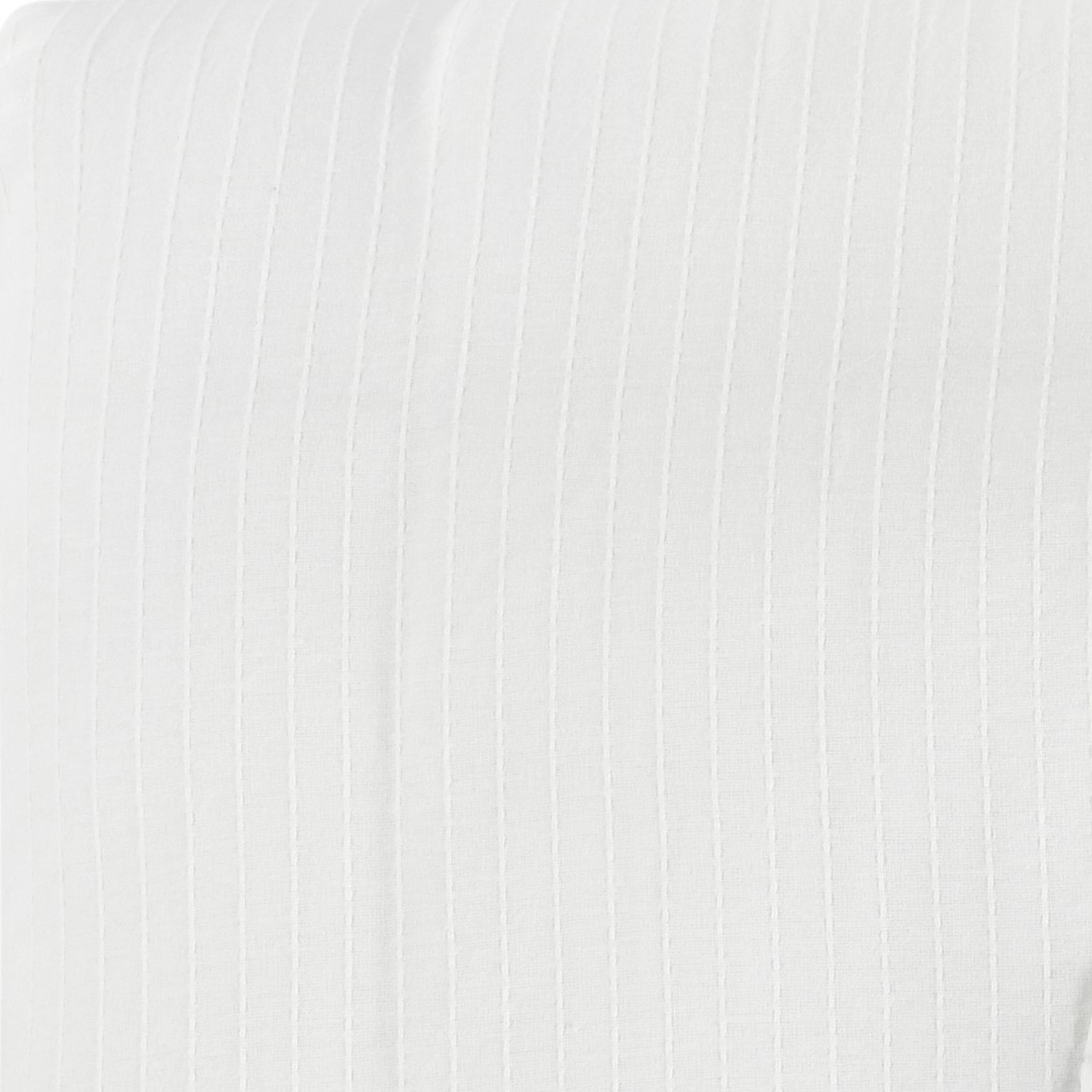 Back. Manhattan Lane - Zoni King Size Duvet Cover, Woven Stitch Design, Premium  Cotton - White.