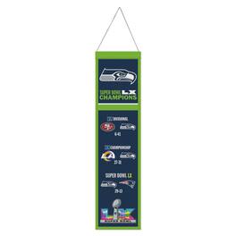 WinCraft - Seattle Seahawks Super Bowl LX Champions 8" x 32" Wool Banner - Multicolor