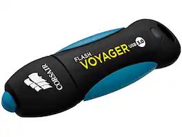 CORSAIR - 128GB Voyager USB 3.0 Flash Drive, Speed Up to 190MB/s (CMFVY3A-128GB) - Black