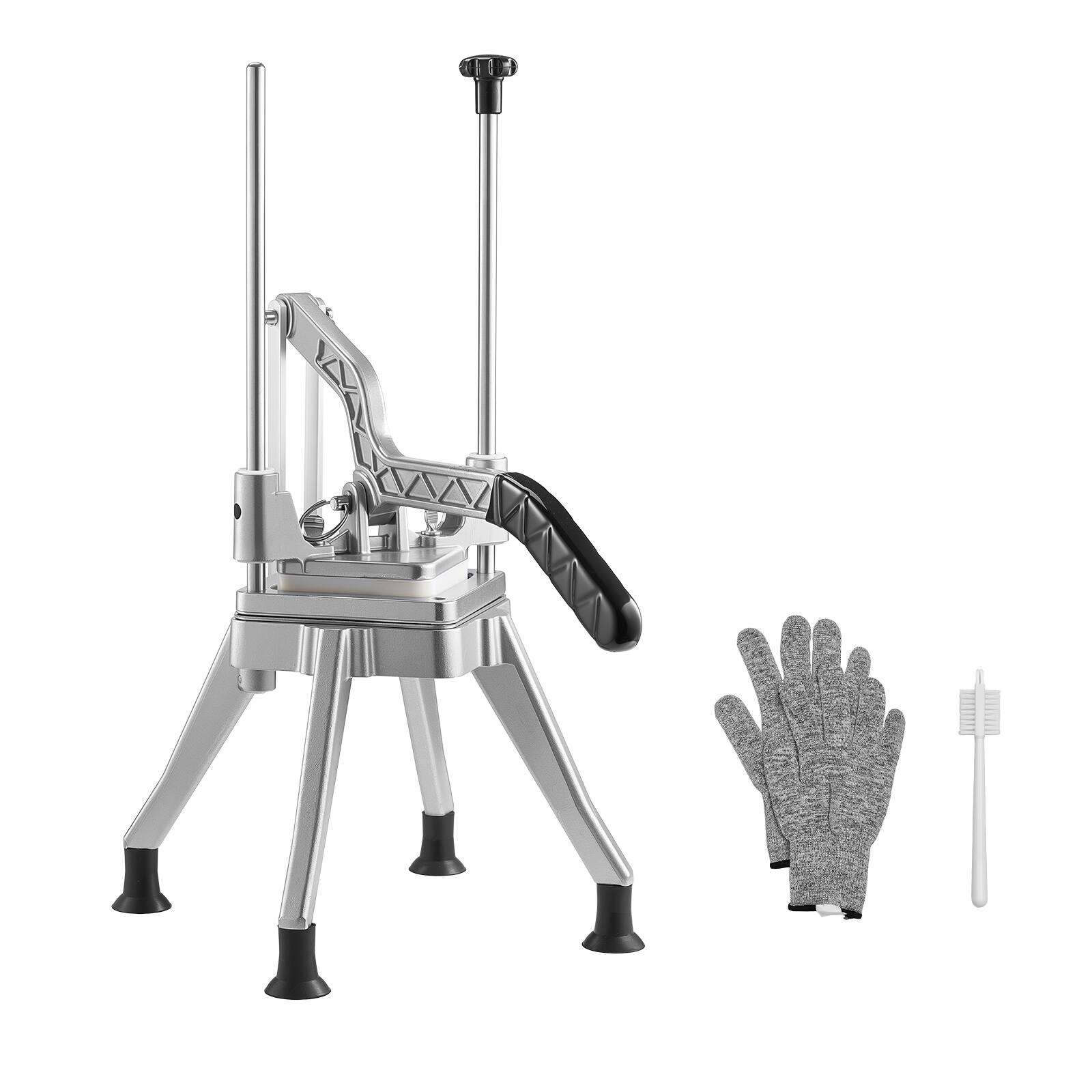 Alt View 5. VEVOR - French Fry Cutter, 1/4" Blade Commercial Potato Chopper, Lever-Action Vegetable Dicer with Ergonomic Handle - Silver.