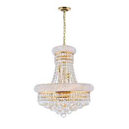 CWI Lighting - Empire 8 Light Down Chandelier With Finish - Gold