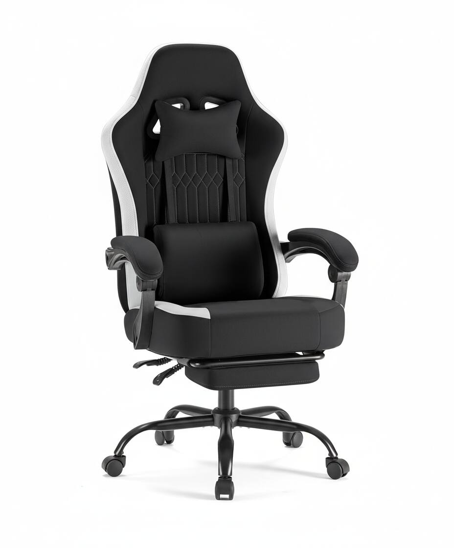 Front. AOITUN - High Back Ergonomic Computer Gaming Chair for Daily Use - Black.