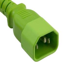 Sanoxy - Cables and Adapters; 10ft 14 AWG 15A 250V Power Cord (IEC320 C14 to IEC320 C15) - Green