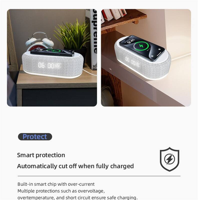**Protect**

**Smart protection**

**Automatically cut off when fully charged**

Built-in smart chip with over-current  
Multiple protections such as overvoltage, overtemperature, and short circuit ensure safe charging.