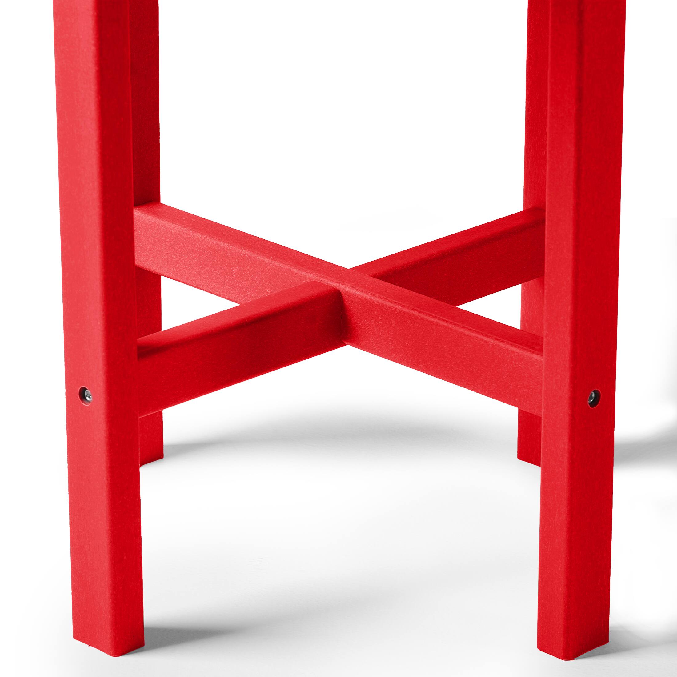 Alt View 5. WestinTrends - WestinTrends Dylan Adirondack Round Outdoor Side Table - Red.