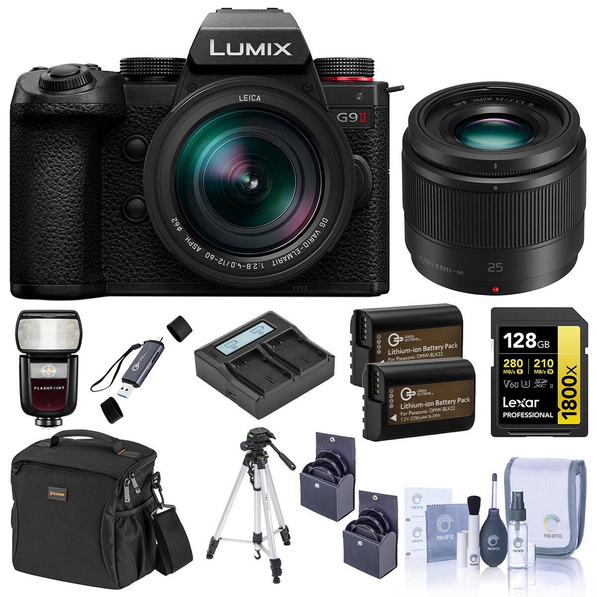 LUMIX  
LEICA  
G9 II  
ASPH. 1:1.7/25  
PLASHPOINT  
62 DG ASPH, VARIO-ELMARIT J-S8-POIIS-PO VVV2  
0.82ft-00  
Lithium-ion Battery Pack For Panasonic DMW-BLK22  
Battery Pack Lithium-ion DMW-BLK22 For Panasonic  
240 724 2250mAh  
25 128GB 280 210 MB/s 0 MB/s SD V60 U XC I Lexar PROFESSIONAL 1800x  
VANGER  
2013  
2019  
PRO OPTIC  
PROTEIN  
- KO