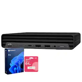 HP - Elite Mini 800 Desktop - Intel Core i7-12700T with 16GB RAM 1TB SSD - Adata 64GB USB Drive - Black