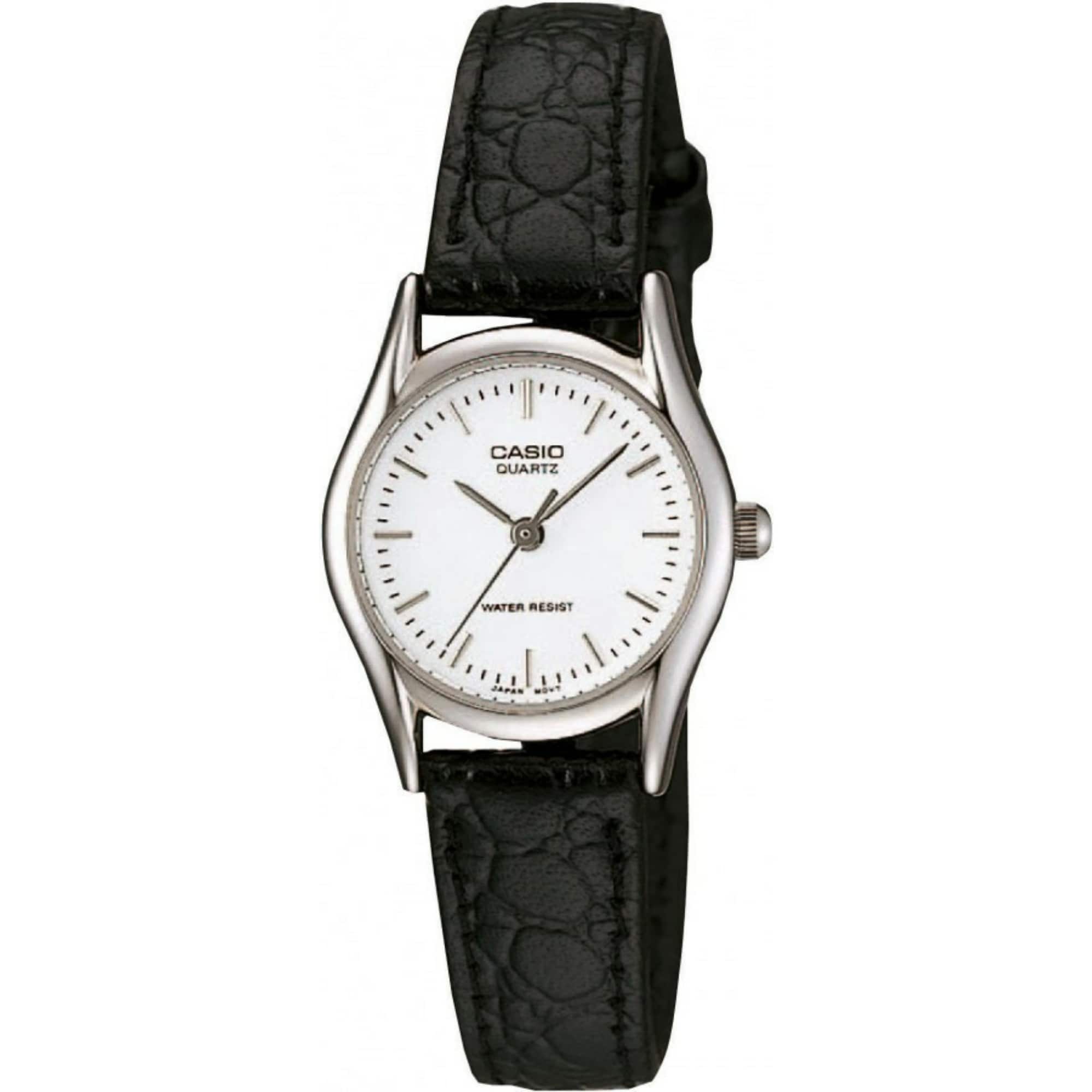 Casio - Women’s Analog Watch with White Dial - LTP-1094E-7ARDF - Black