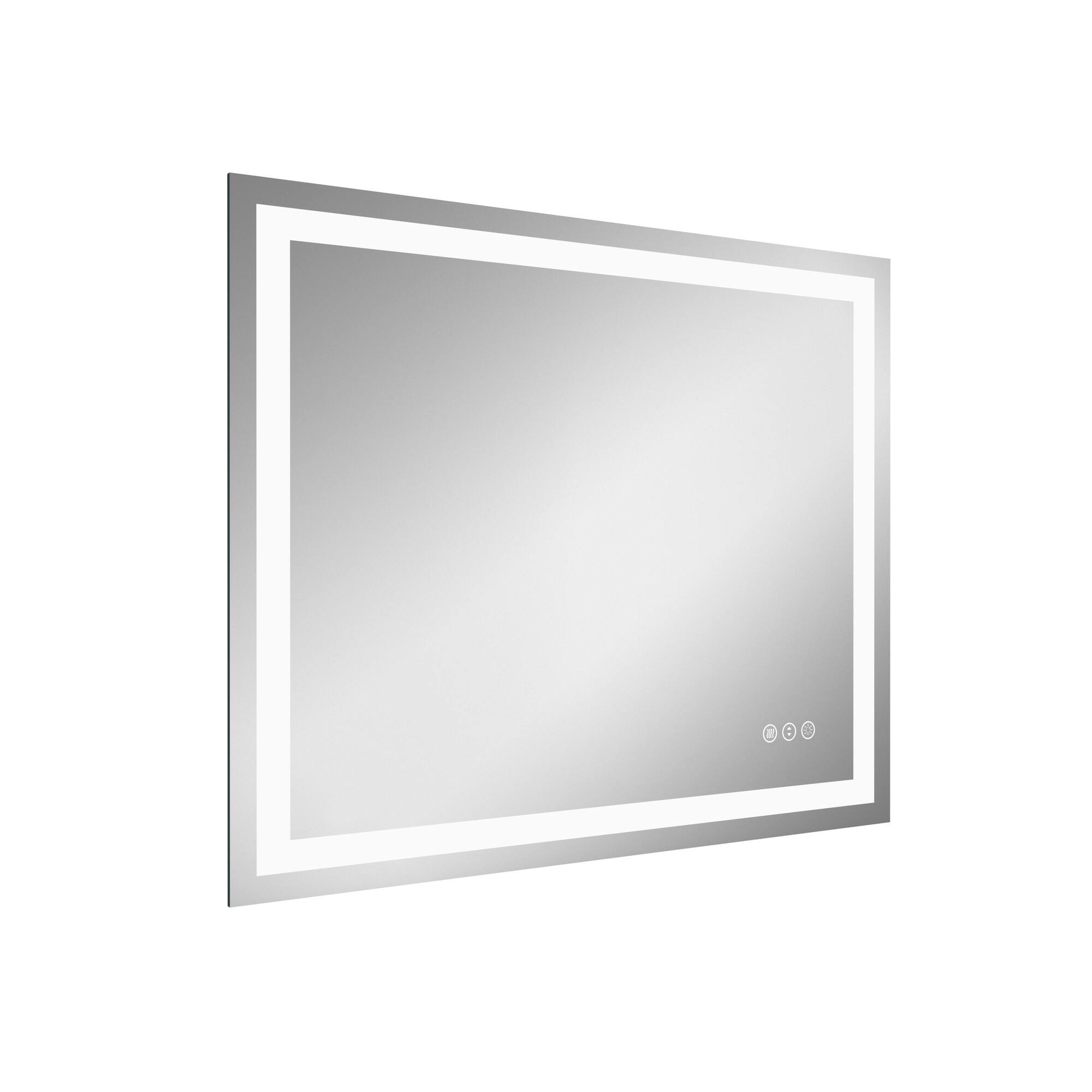 Alt View 1. Boyel Living - 36 in W x 44 in L Rectangular Frameless Wall Bathroom Vanity Mirror with Front and Backlit and Anti Fog.
