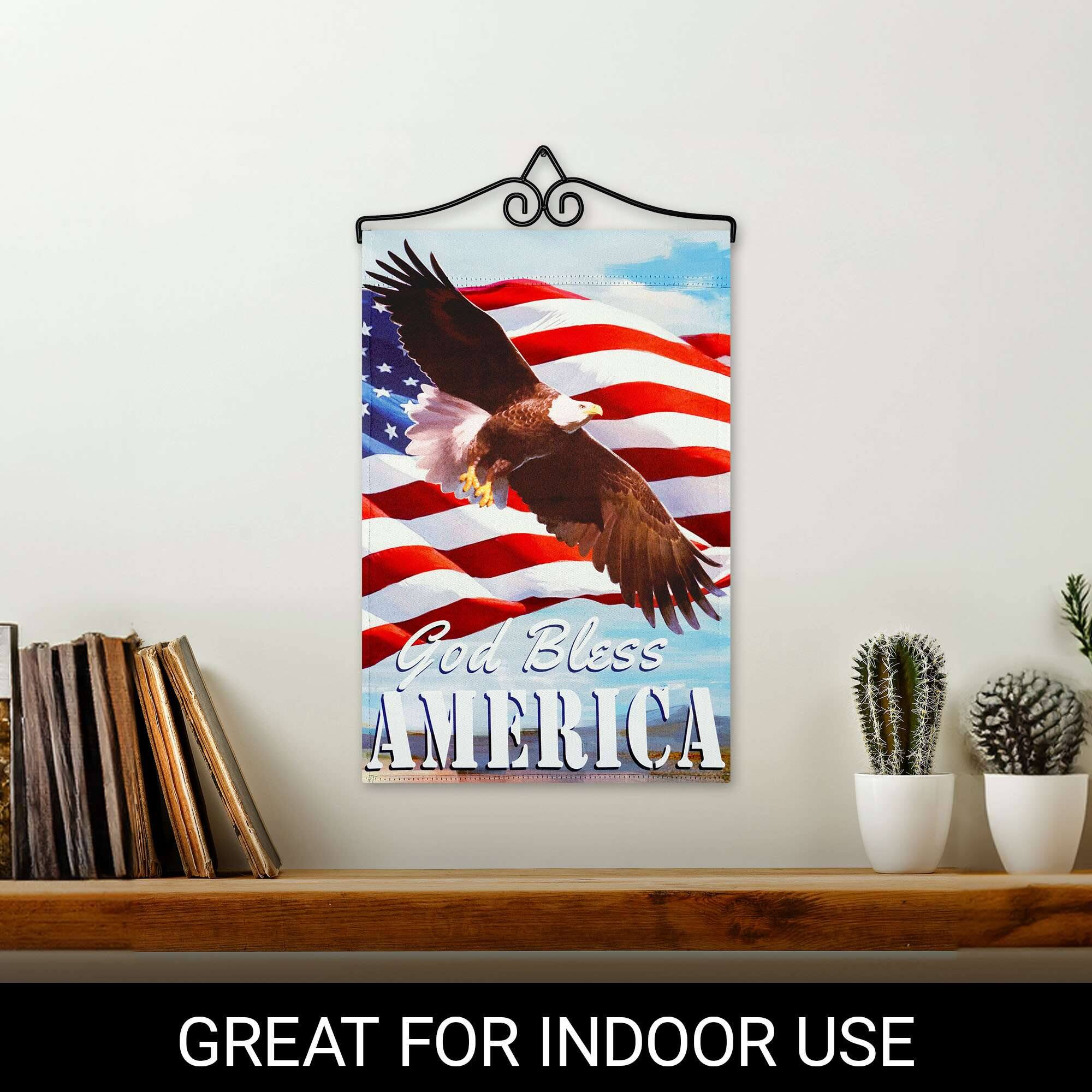 God Bless America  
Great for Indoor Use
