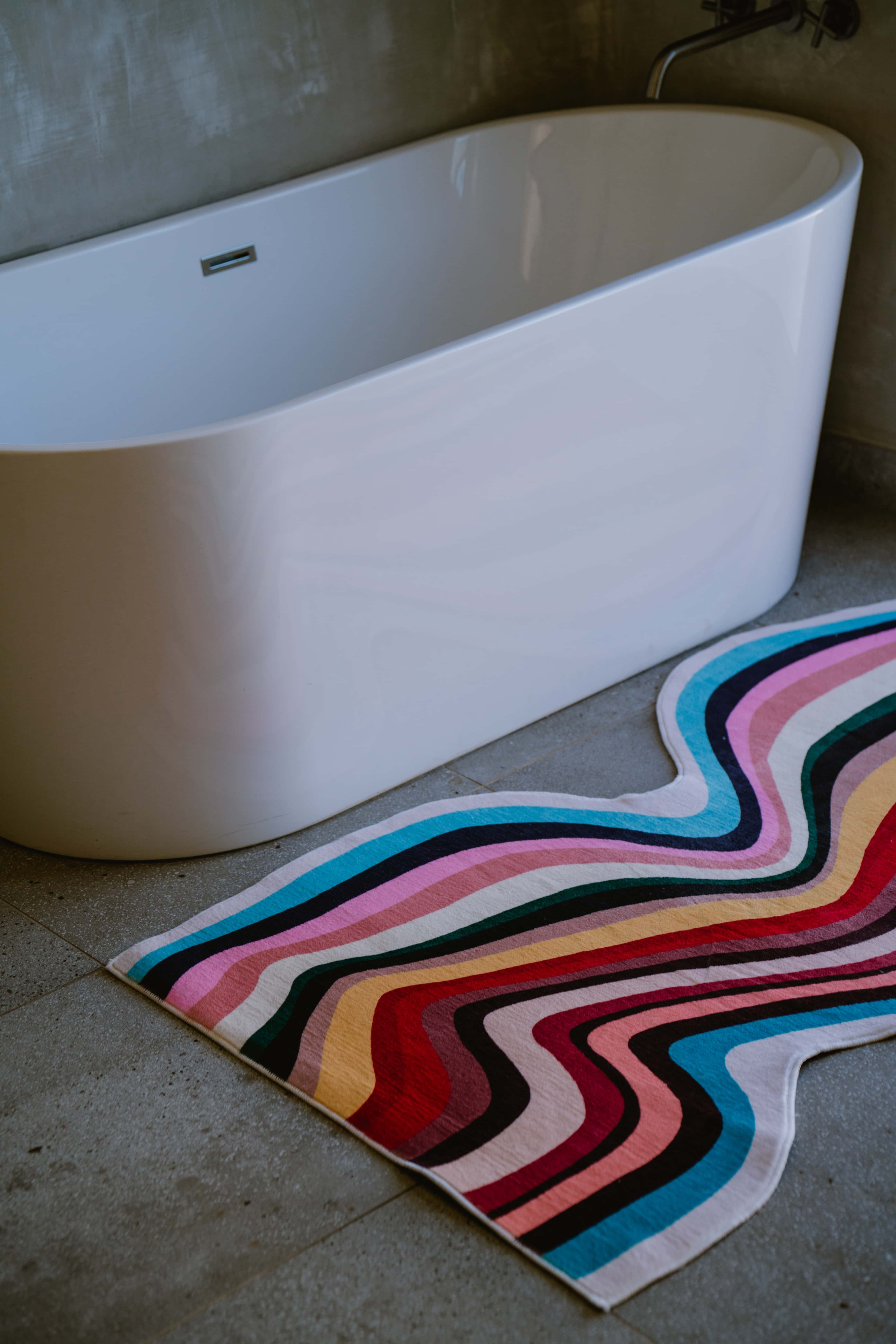 Alt View 2. Lanyspace - 3'x5' Runner Rug, Washable Rugs, Non-Slip and Tear-Resistant Soft Carpet, Irregular Multicolor Contour Runner Rug - Multicolor.
