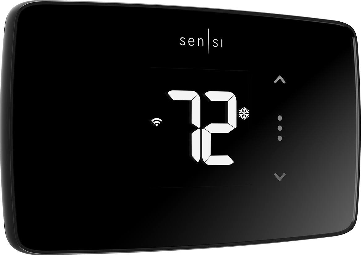 Front. Copeland - Sensi Lite Smart Programmable Wi-Fi Thermostat-Works with Alexa - Black.