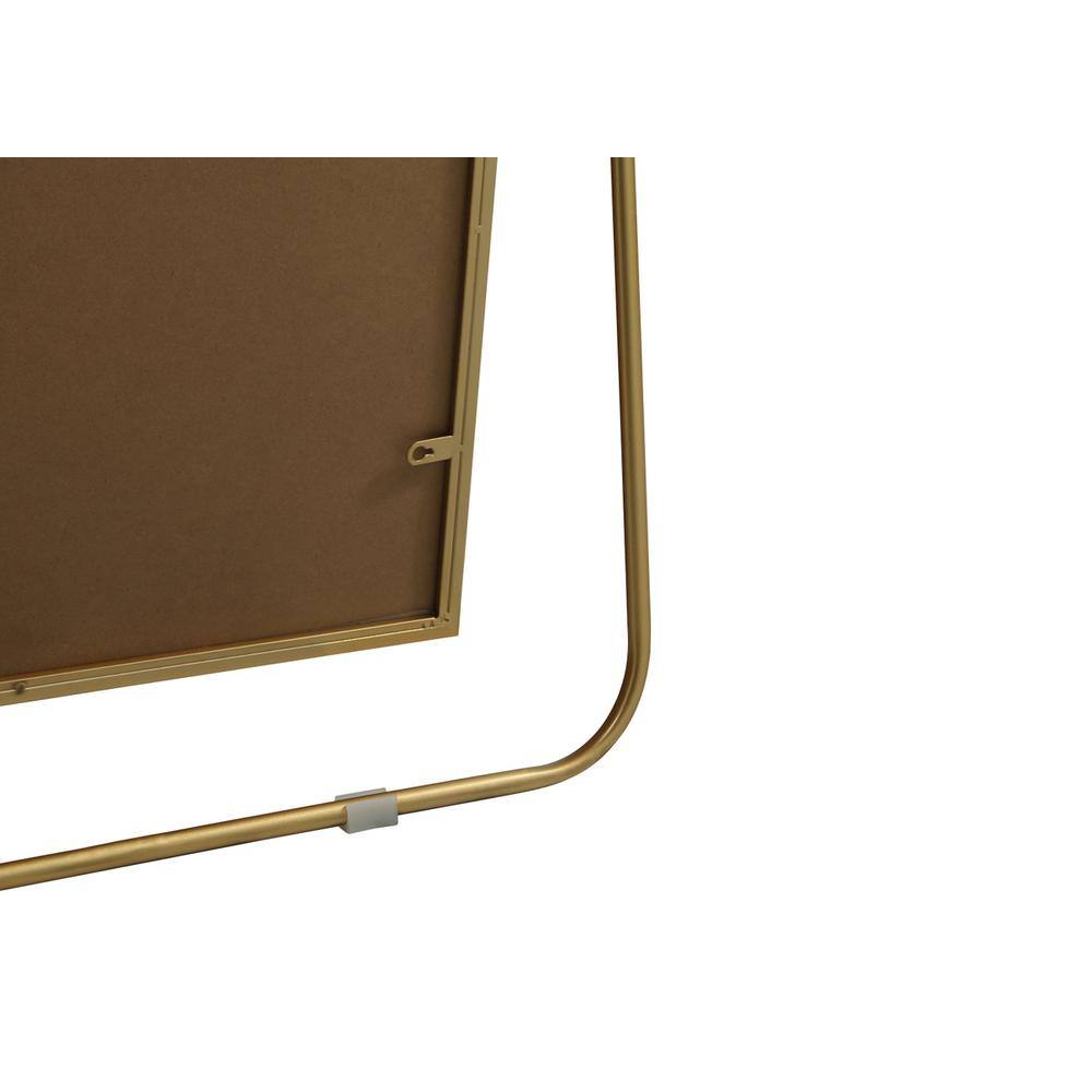 Left. Elegant Decor - Metal Frame Rectangle Full Length Mirror 36x60 Inch in Brass - Brass.