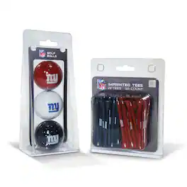 Team Golf - New York Giants 3-Golf Ball & 50-Golf Tee Set - Multicolor