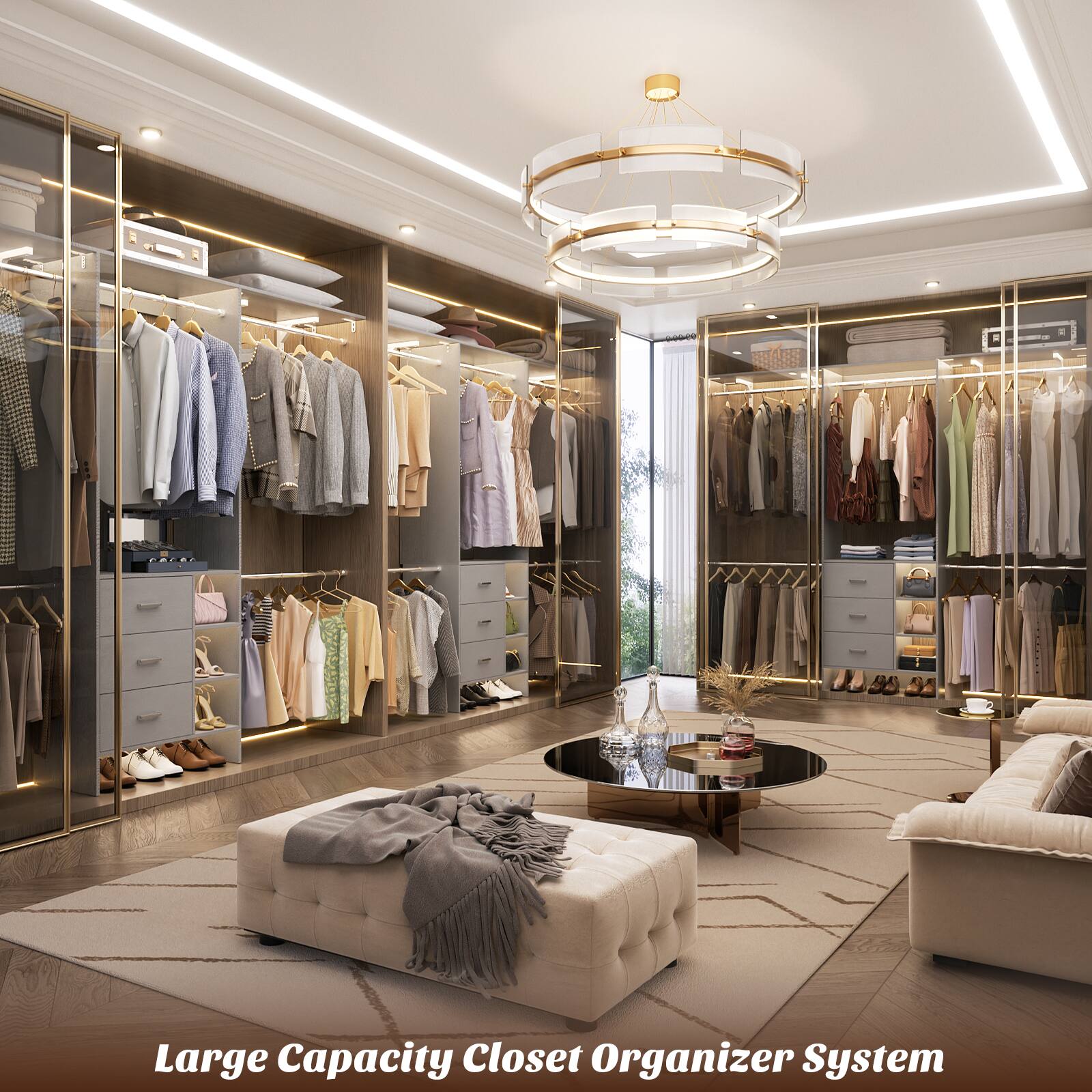 Large Capacity Closet Organizer System