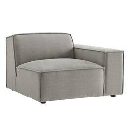 Restore Performance Fabric Upholstered Right-Facing Modular Lounge Chair by Modway - Pewter