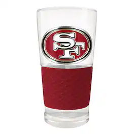 Great American Products - San Francisco 49ers 22oz. Pilsner Glass with Silicone Grip - Red