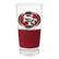 Front. Great American Products - San Francisco 49ers 22oz. Pilsner Glass with Silicone Grip - Red.