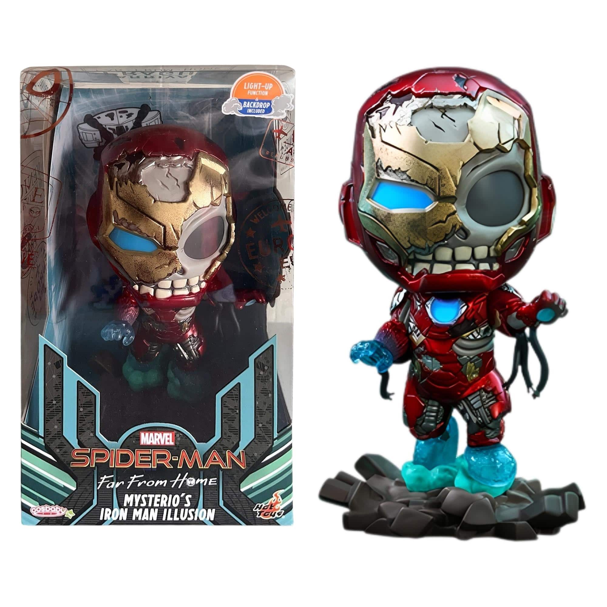 Marvel - Studios Spider-Man: Far From Home Mysterio's Iron Man Illusion Cosbaby - Red