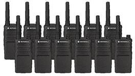 12 Pack of Motorola RMU2040 Two way Radio Walkie Talkies - Black
