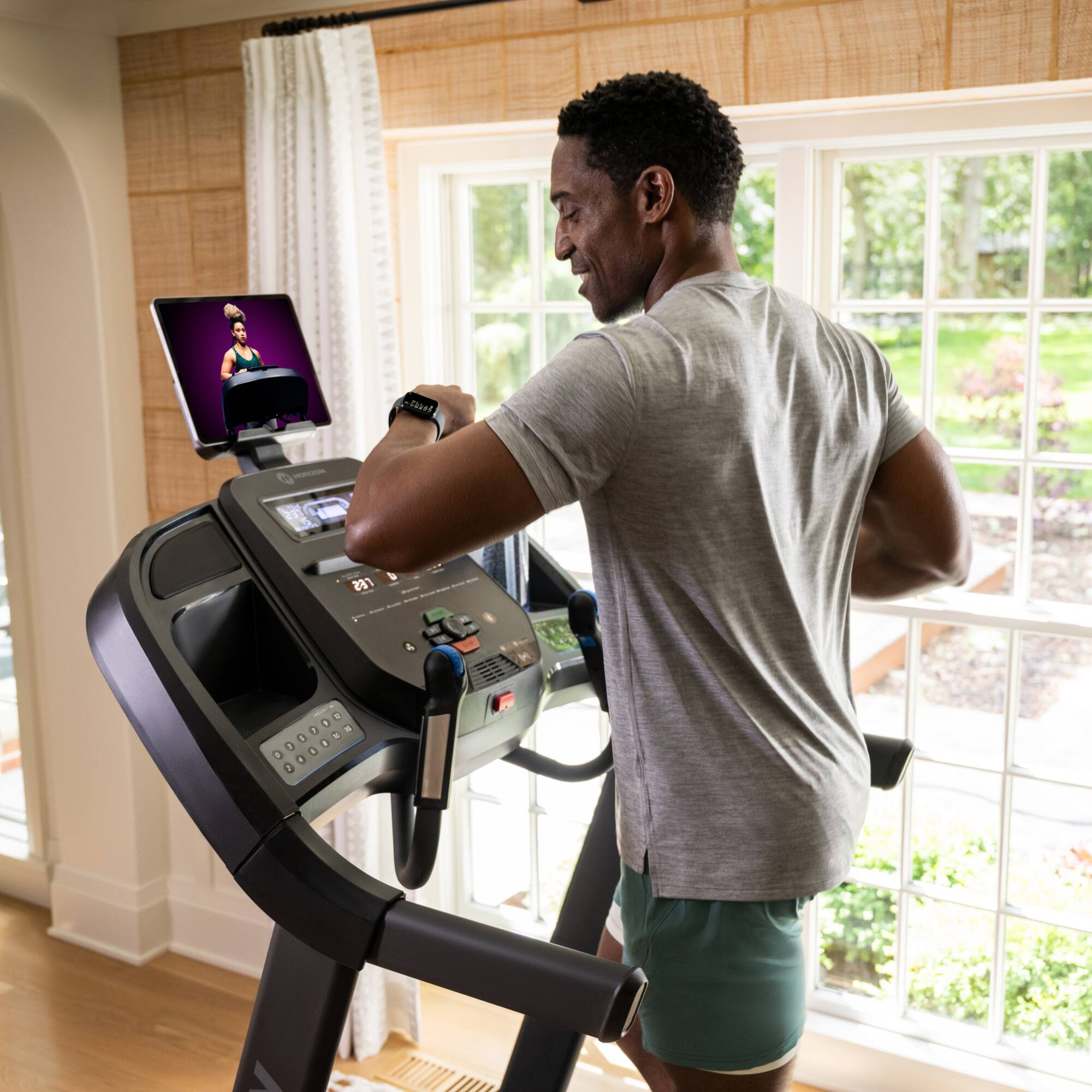 The text on the image appears to be a mix of letters and numbers that are not clearly legible. However, based on the context and common treadmill displays, it might be related to workout metrics. Here is a possible interpretation:

- "Raed - rES . 1 1 . I + I - 1"

This could be a combination of workout data such as:
- "Raed" might be a name or a brand.
- "rES" could be a code or a setting.
- "1 1" might represent a time or distance.
- "I + I - 1" could be a calculation or a setting related to the workout.

Without clearer text, it's challenging to provide an exact correction. If you have more context or a clearer image, I might be able to help further.