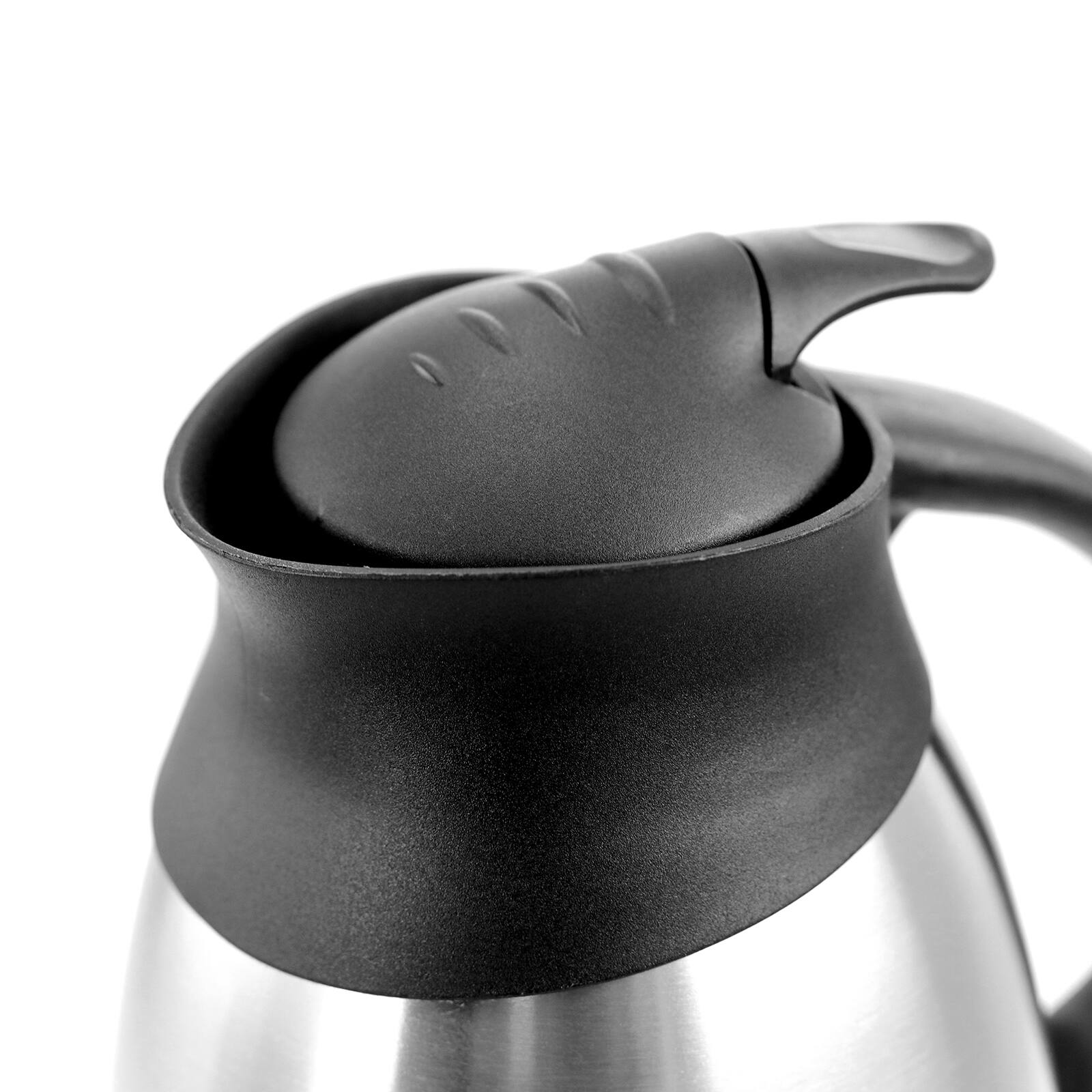 Alt View 2. MegaChef - MegaChef 2.11 Quart Stainless Steel Thermal Beverage Carafe for Coffee and Tea - Silver and Black.