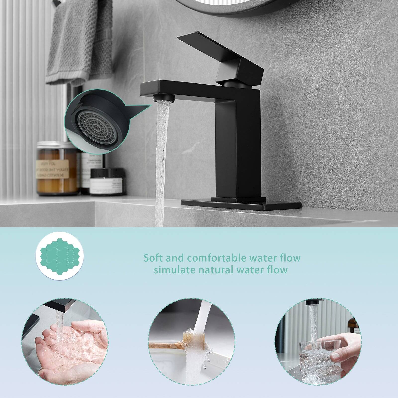 Soft and comfortable water flow simulate natural water flow