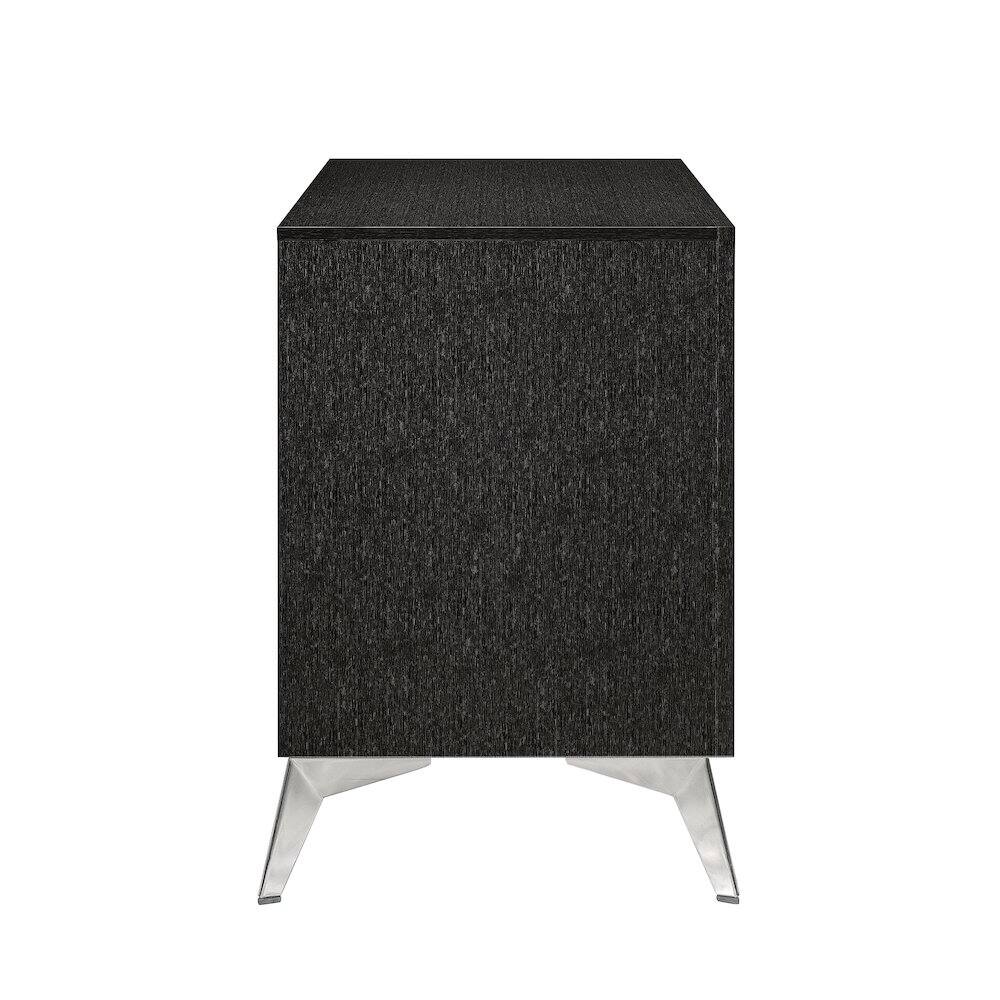 Angle. New Classic Furniture - Huxley Wood Nightstand in Black (Set of 2) - Black.