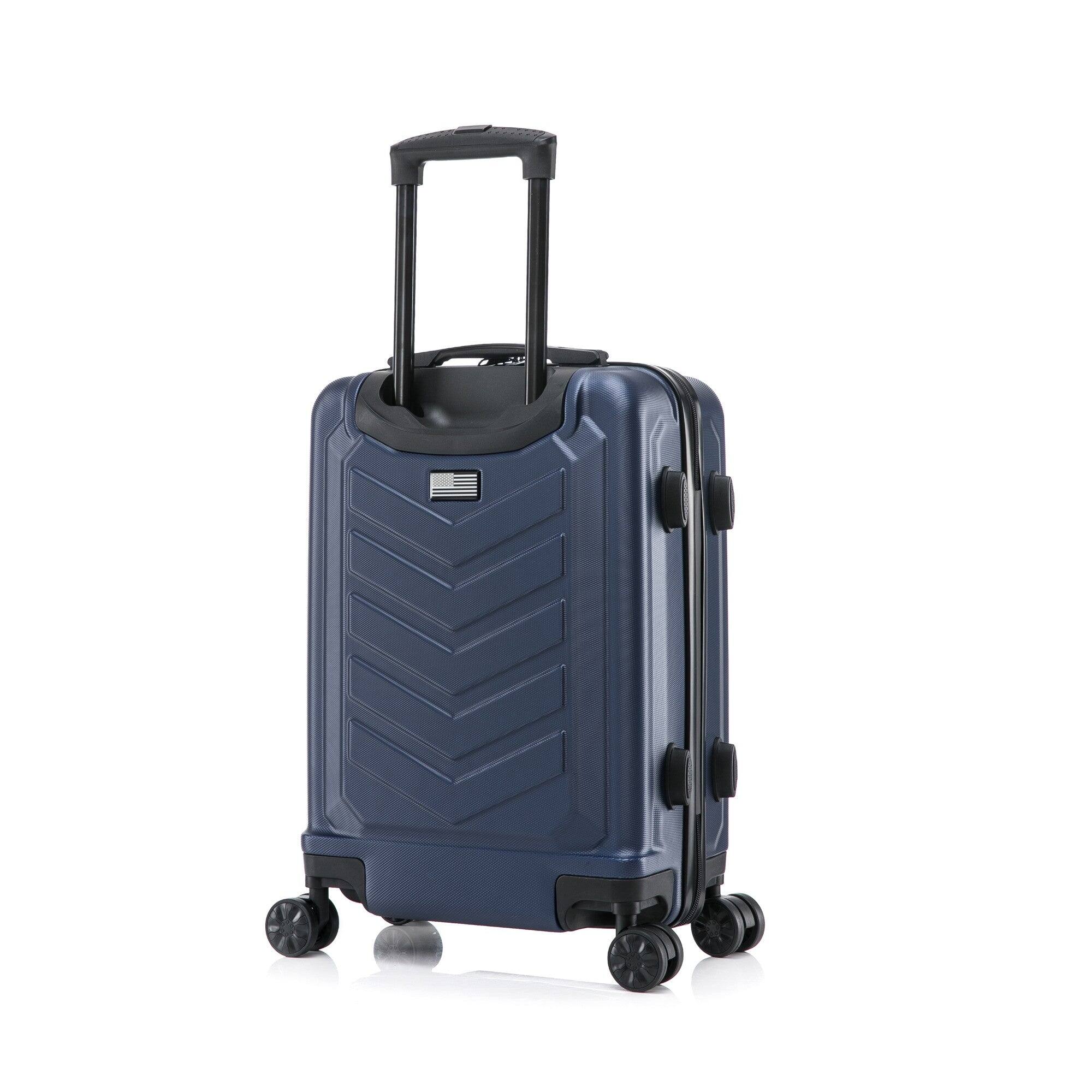 Angle. US Army - FOX 20" Carry-On Suitcase - NAVY BLUE.