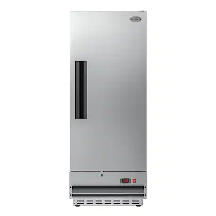 Front. Koolmore - 25 in. Commercial Stainless Steel 1-Door Reach-In Freezer, 12 cu. ft. RIF-1D-SS12C - Stainless steel.
