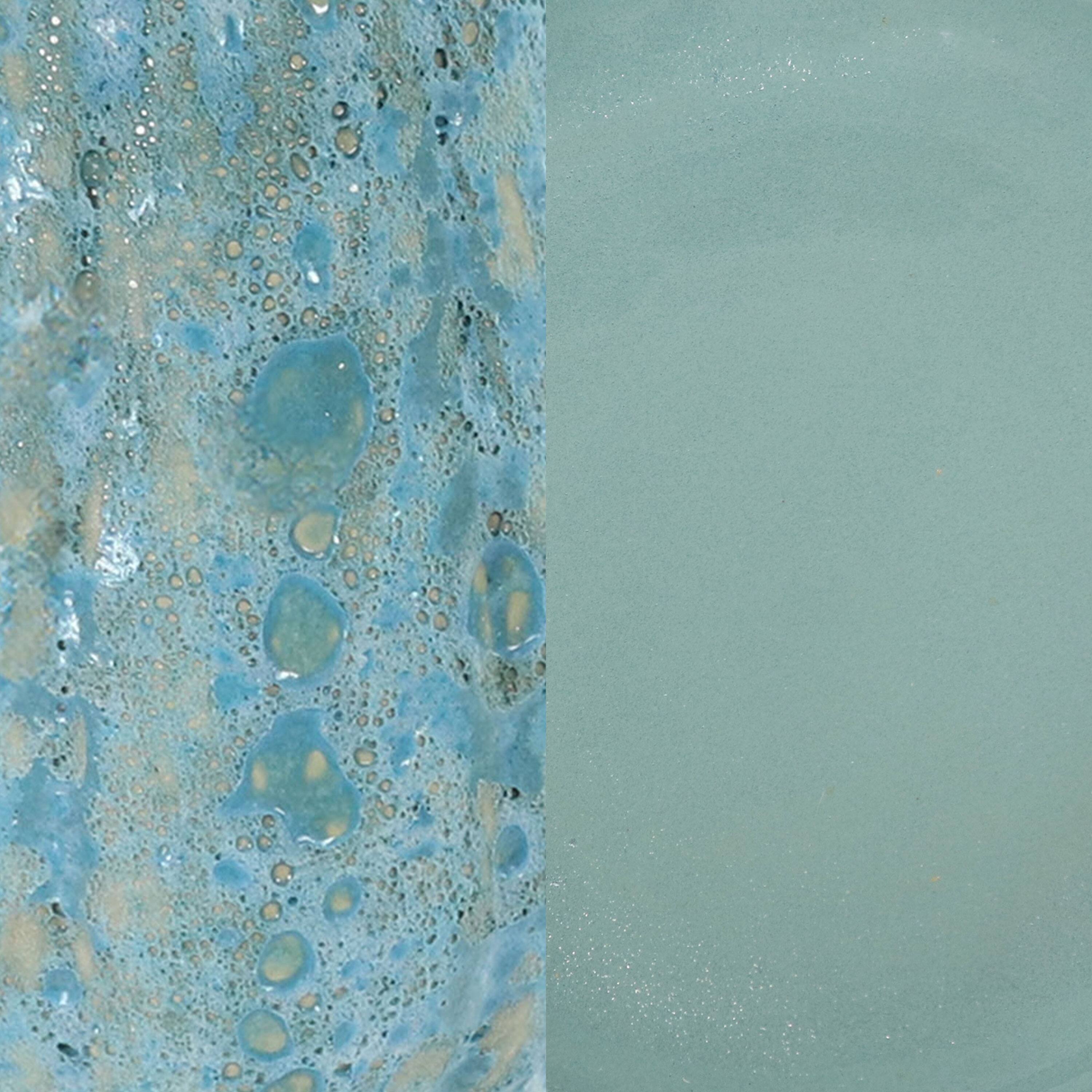 Alt View 4. Sunnydaze - Avignon Lava Finish Ceramic Bird Bath - 18.75" H - Cyan.